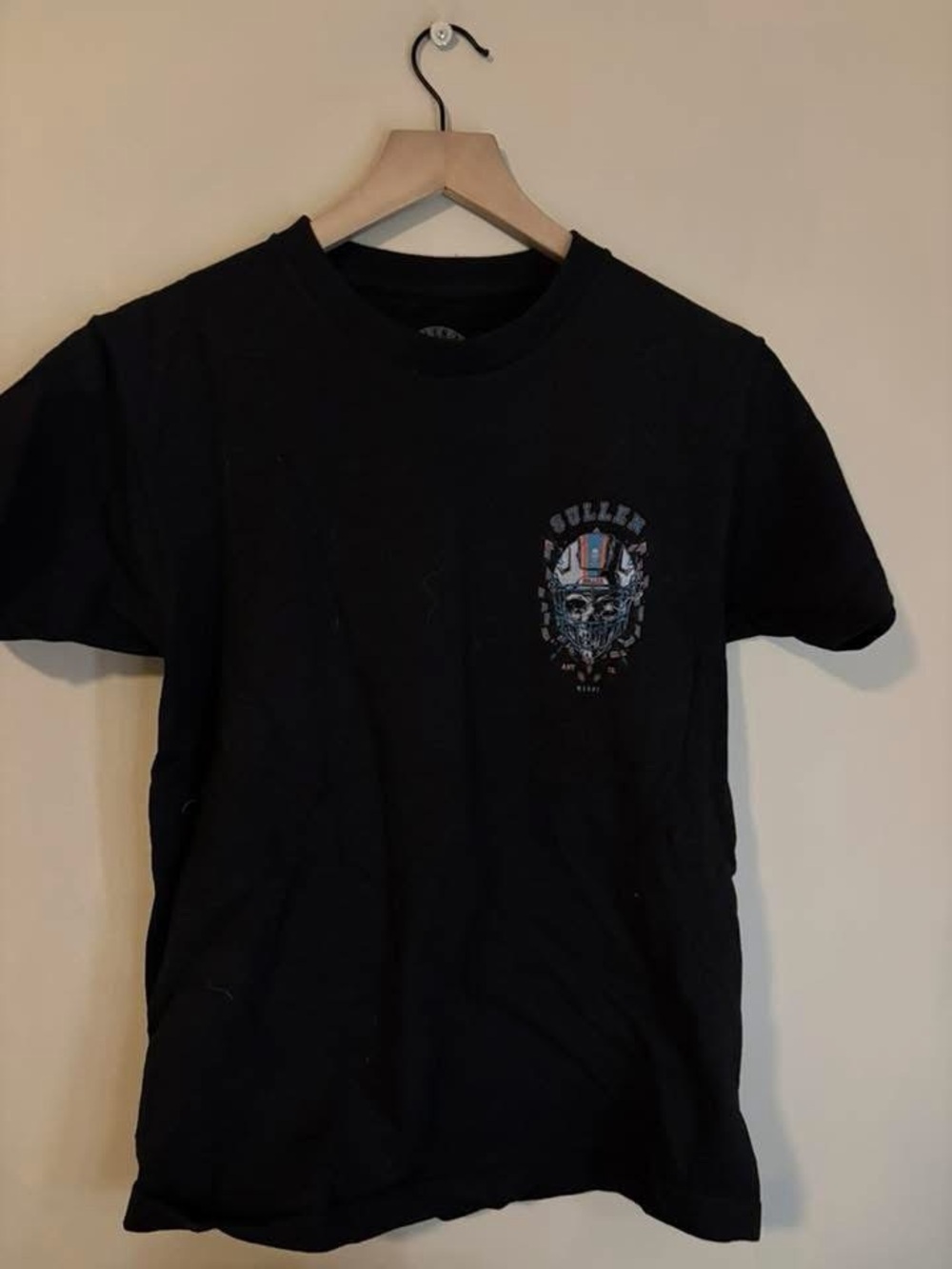 Gullier Black Short-Sleeve Graphic Crewneck Tee